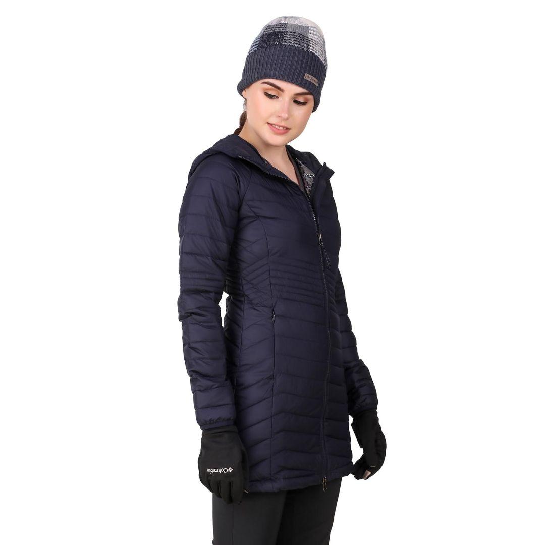 Columbia Women Navy Blue Powder Lite Mid Jacket