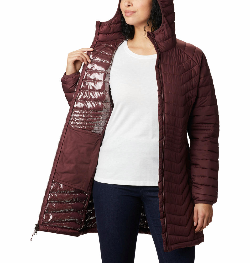 Columbia Women Maroon Powder Lite Mid Jacket