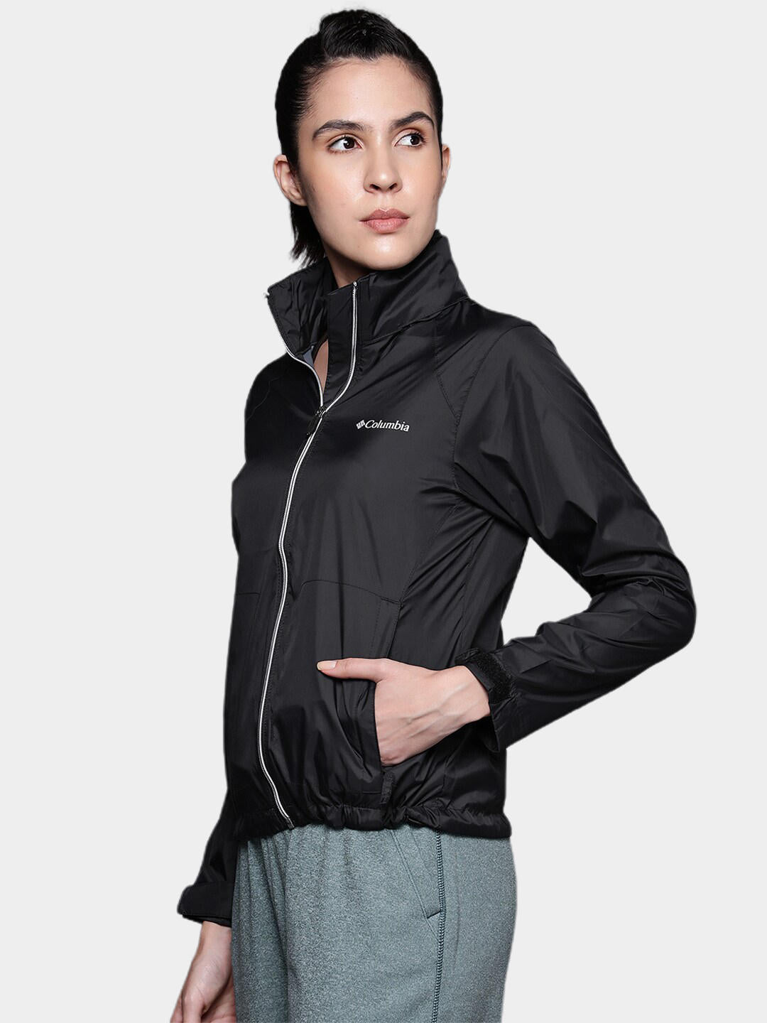 Columbia Women Black Switchback III Rain Jacket