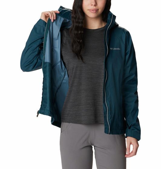 Columbia Women Navy Blue Switchback III Rain Jacket