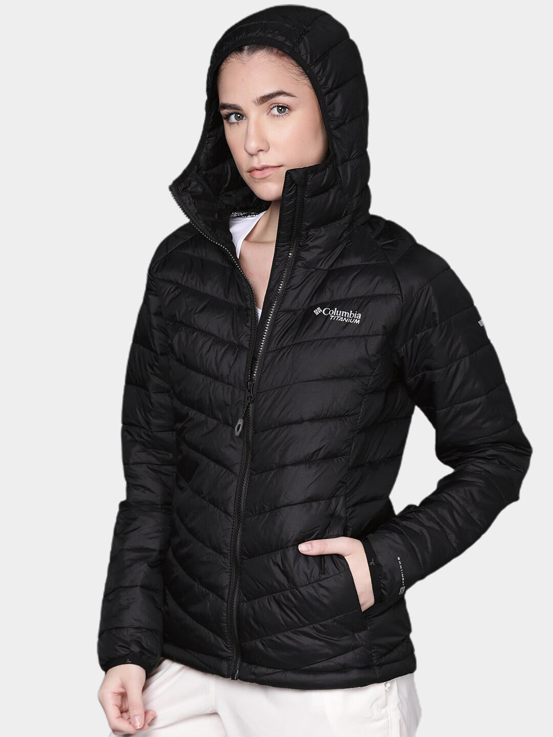 Columbia Women Black Snow Country Hooded Jacket