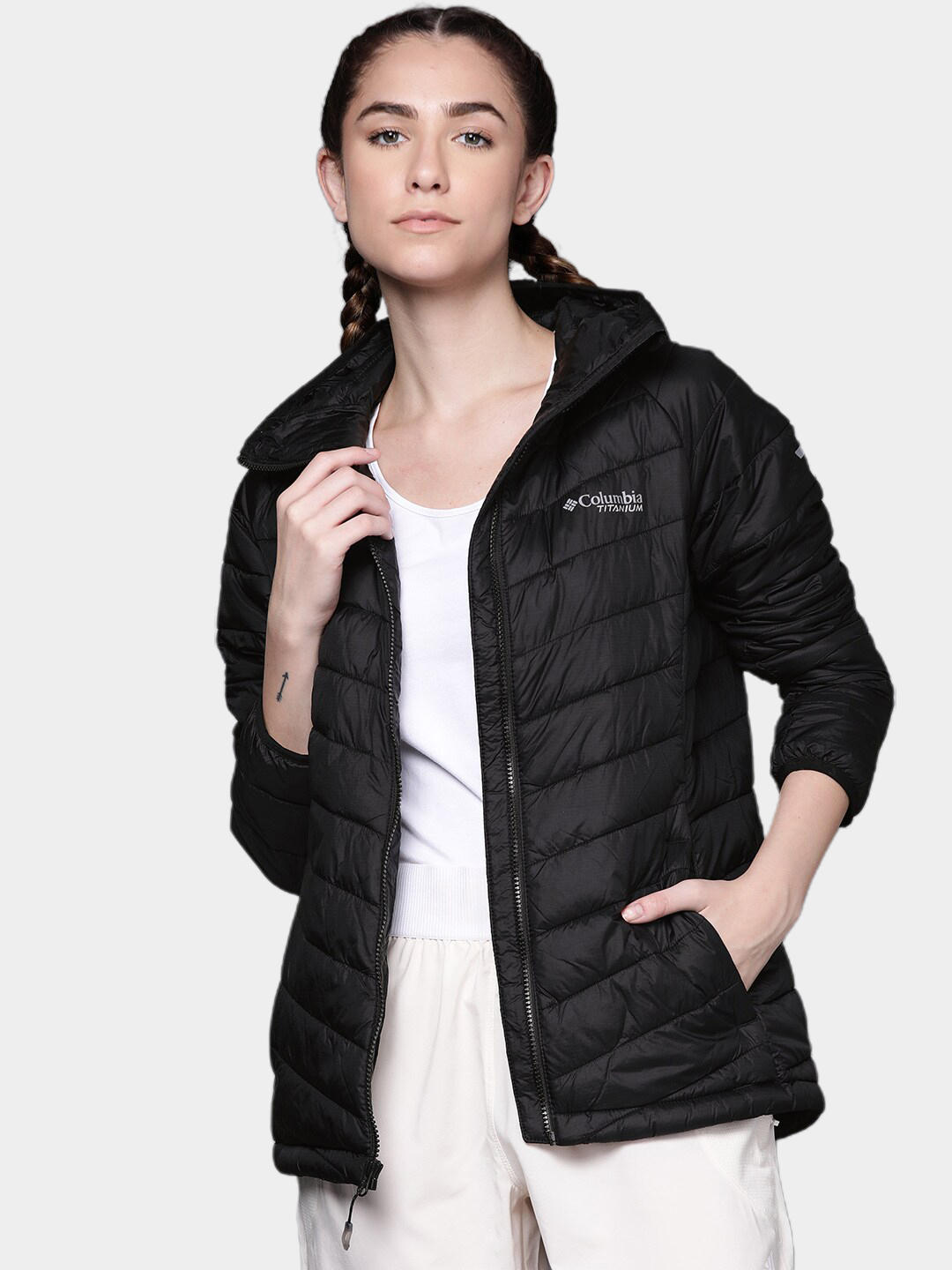 Columbia Women Black Snow Country Hooded Jacket