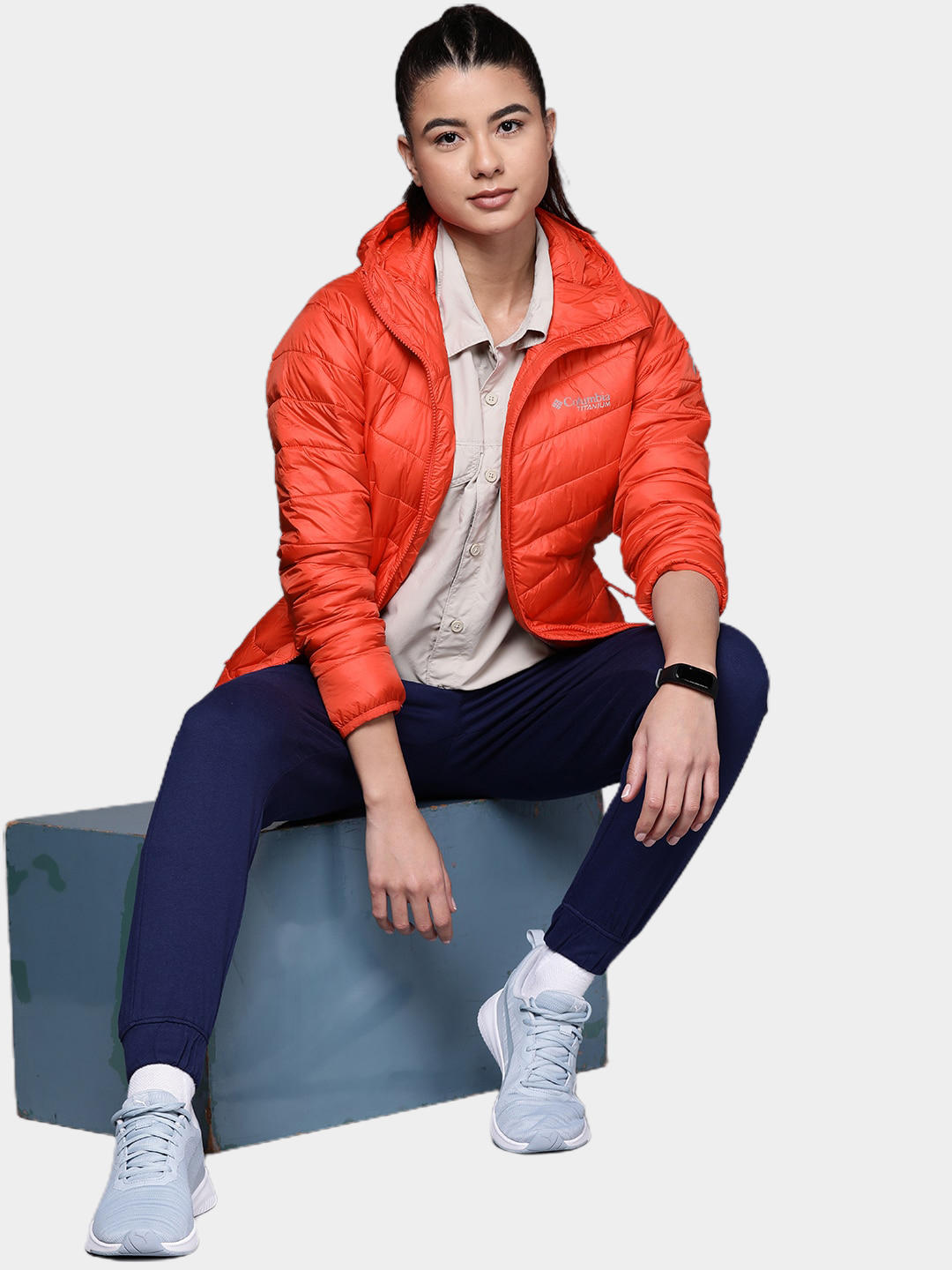 Columbia Women Orange Snow Country Hooded Jacket