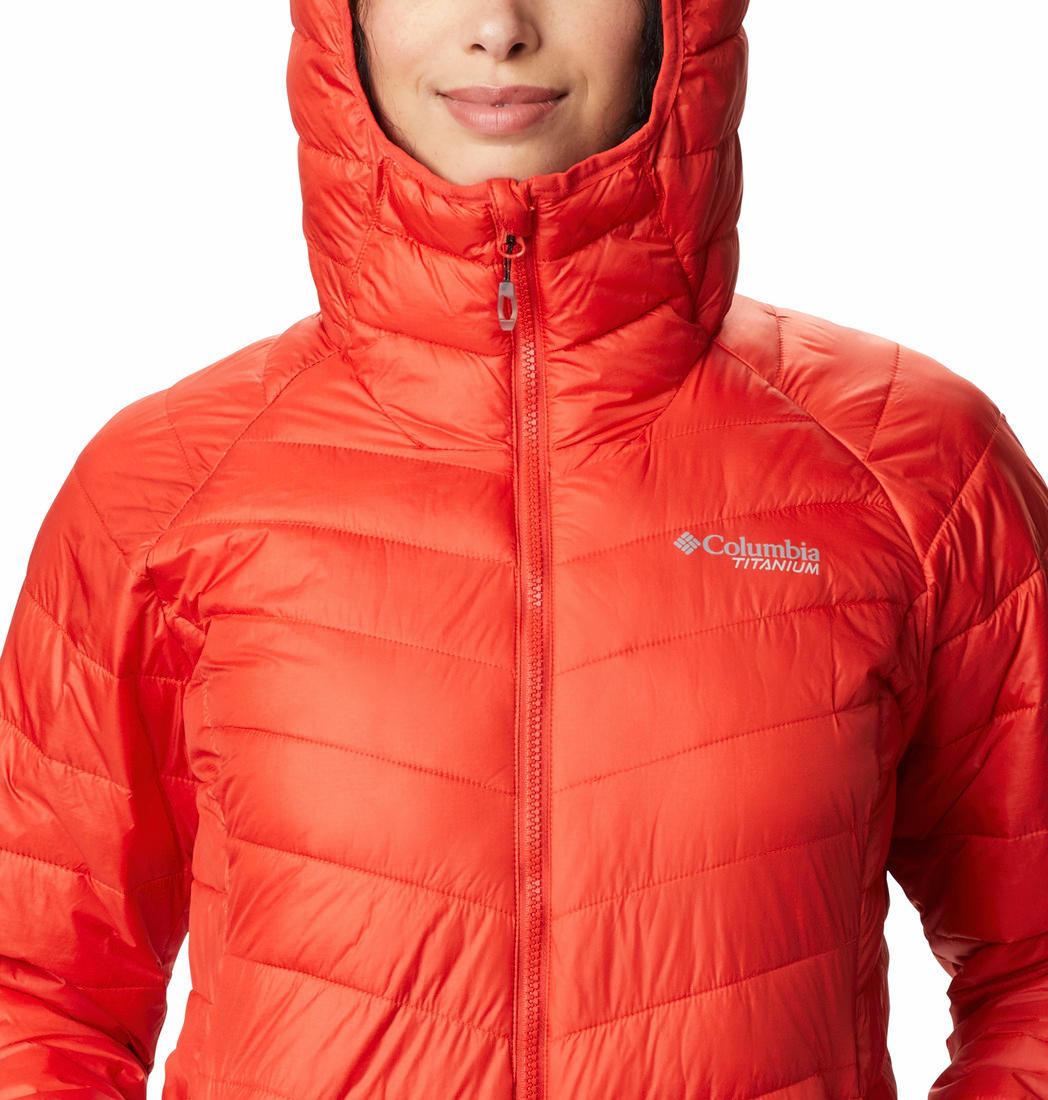 Columbia Women Orange Snow Country Hooded Jacket