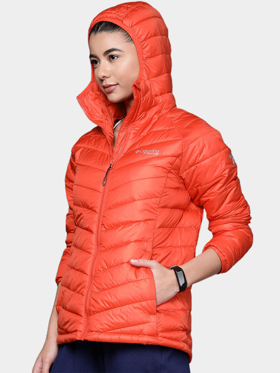 Columbia Women Orange Snow Country Hooded Jacket