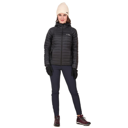 Columbia Women Black Alpha Trail Down Hooded Jacket