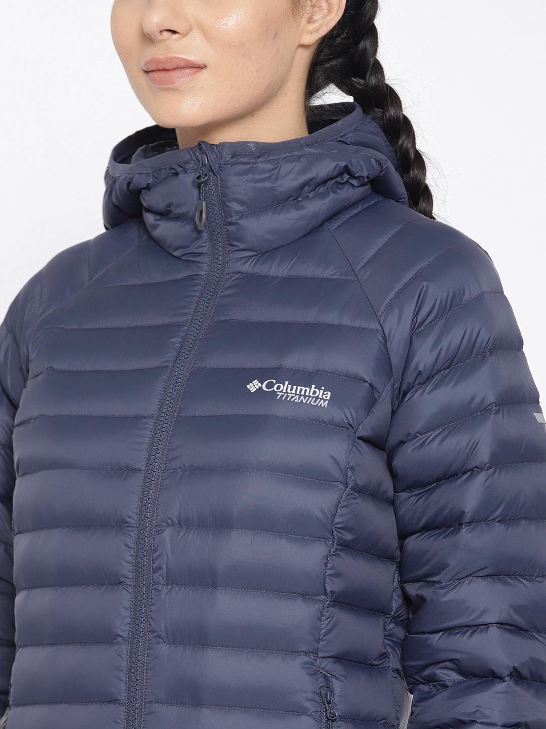 Columbia Women Blue Alpha Trail Down Hooded Jacket