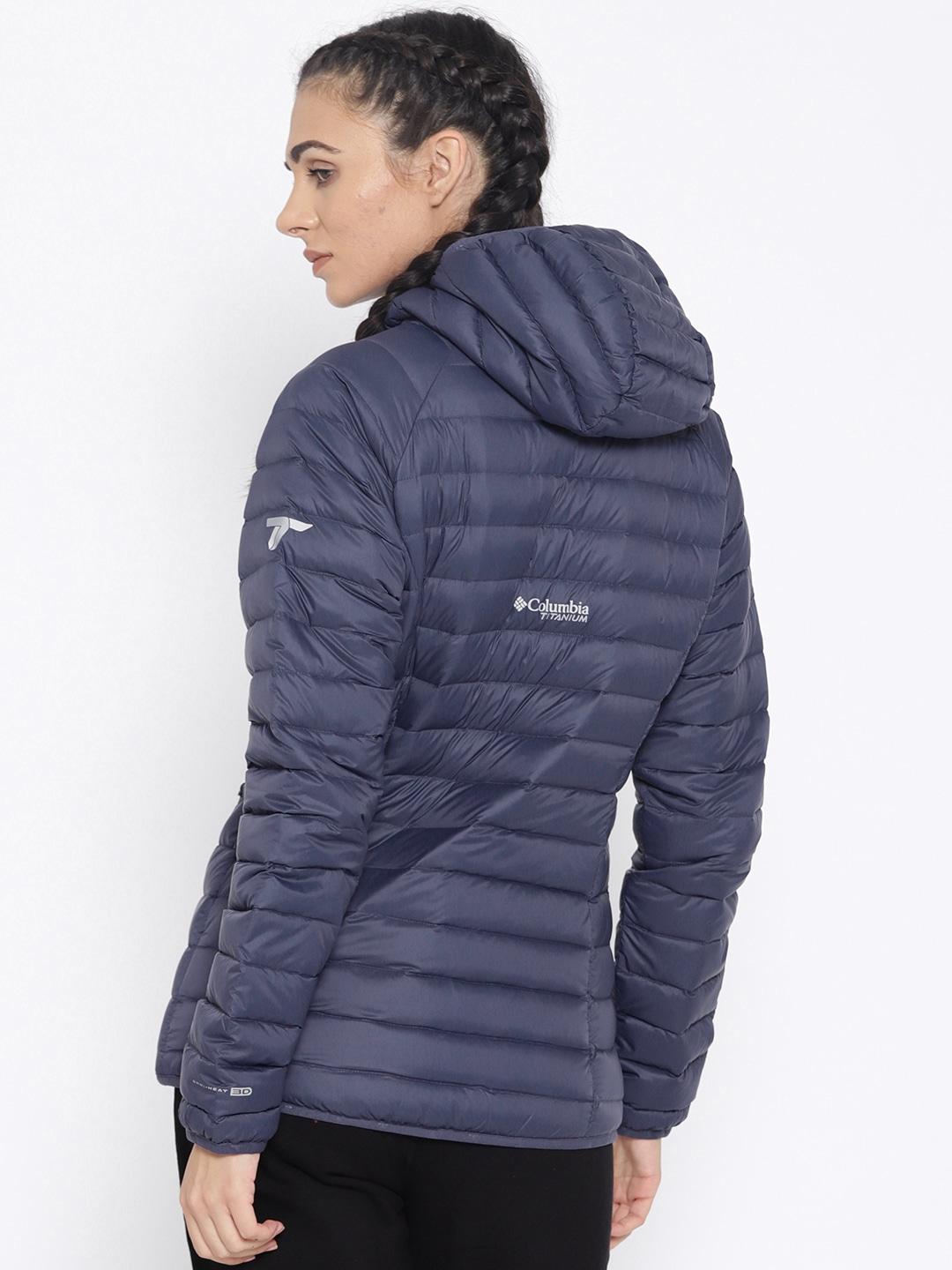 Columbia Women Blue Alpha Trail Down Hooded Jacket