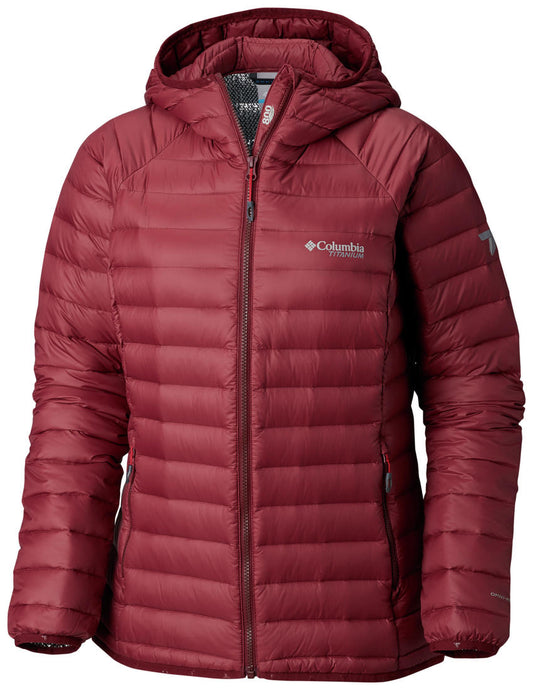 Columbia Women Red Alpha Trail Down Hooded Jacket