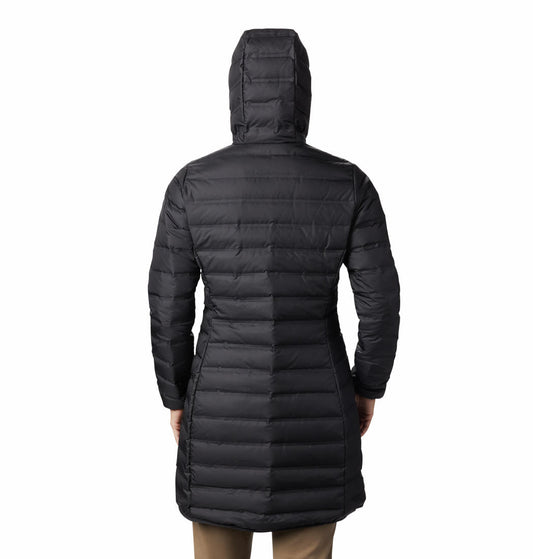 Columbia Women Black Lake 22 Down Long Hooded Jacket