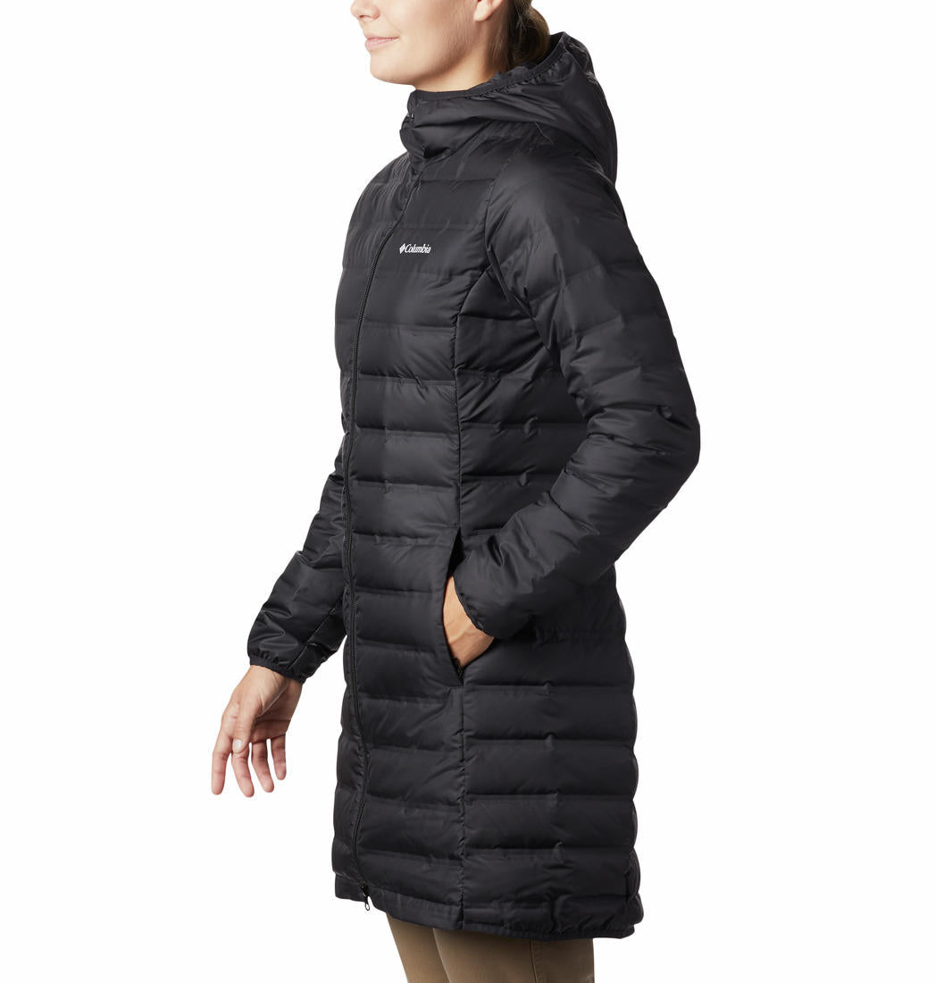 Columbia Women Black Lake 22 Down Long Hooded Jacket