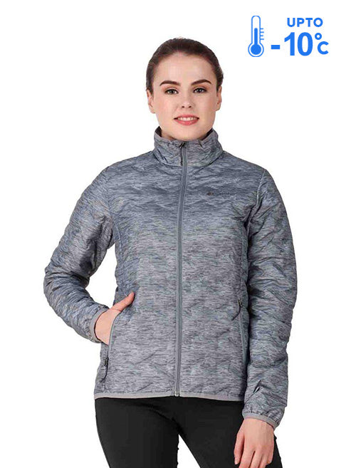 Columbia Women Grey Omni-Heat Reflective Delta Ridge Down Jacket