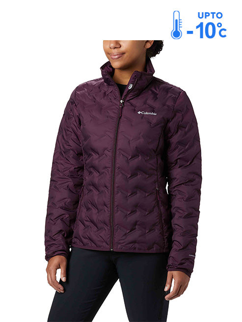 Columbia Women Maroon Delta Ridge Down Jacket