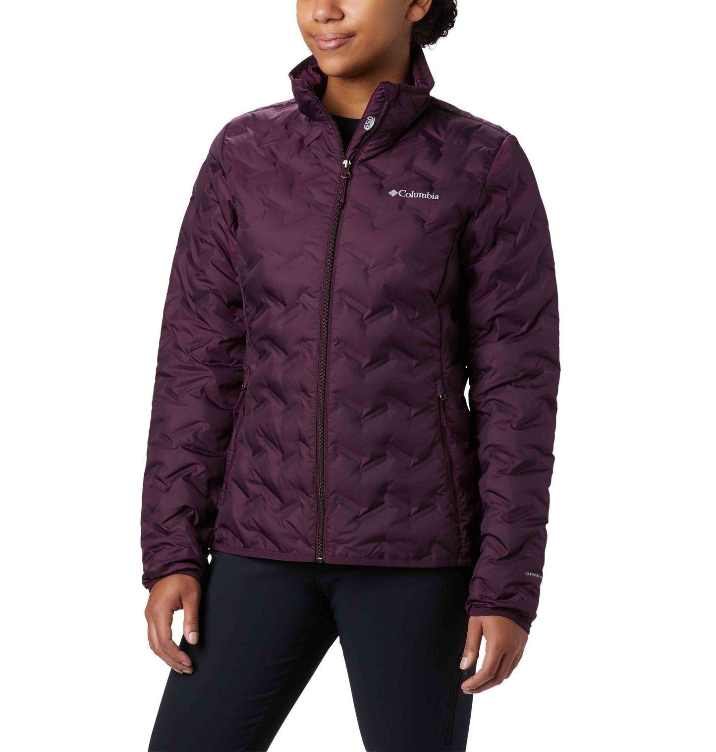 Columbia Women Maroon Delta Ridge Down Jacket