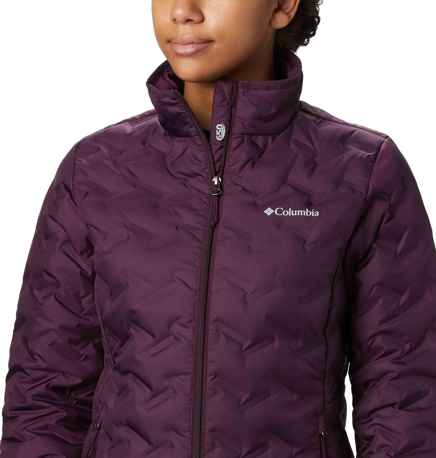 Columbia Women Maroon Delta Ridge Down Jacket