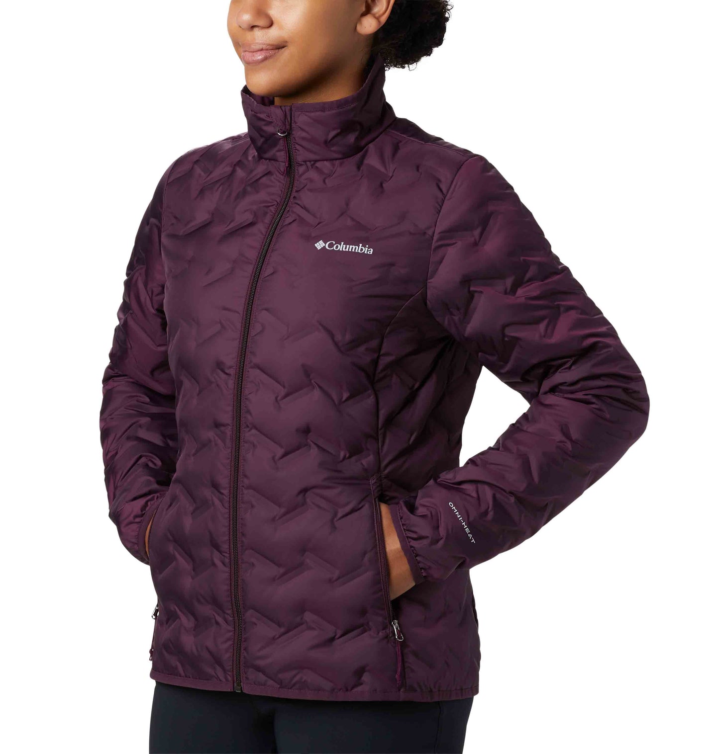 Columbia Women Maroon Delta Ridge Down Jacket