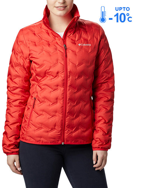 Columbia Women Red Omni-Heat Reflective Delta Ridge Down Jacket