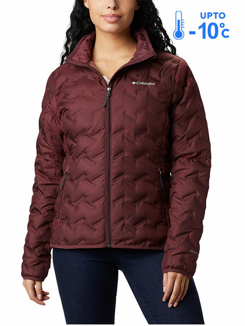Columbia Women Maroon Omni-Heat Reflective Delta Ridge Down Jacket