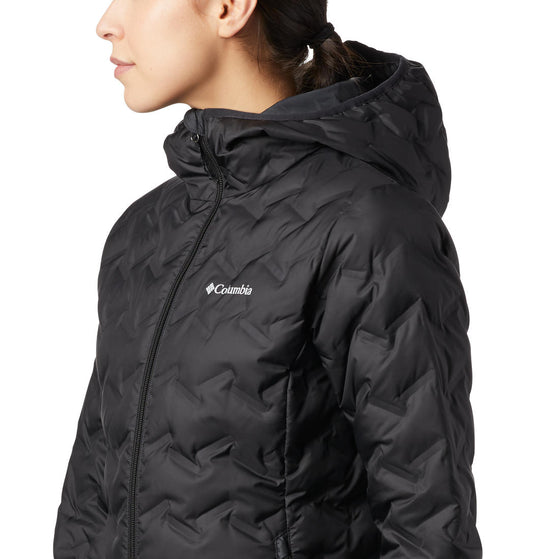 Columbia Women Black Delta Ridge Down Hooded Jacket