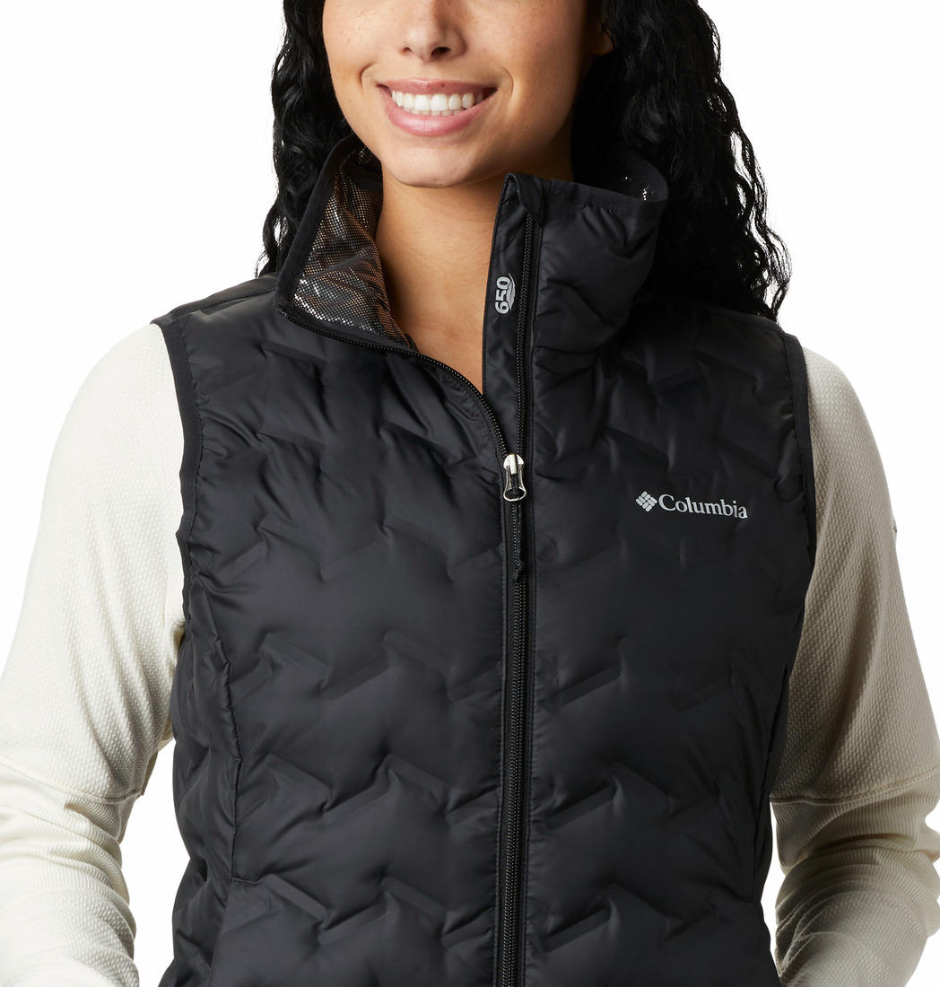 Columbia Women Black Delta Ridge Down Vest