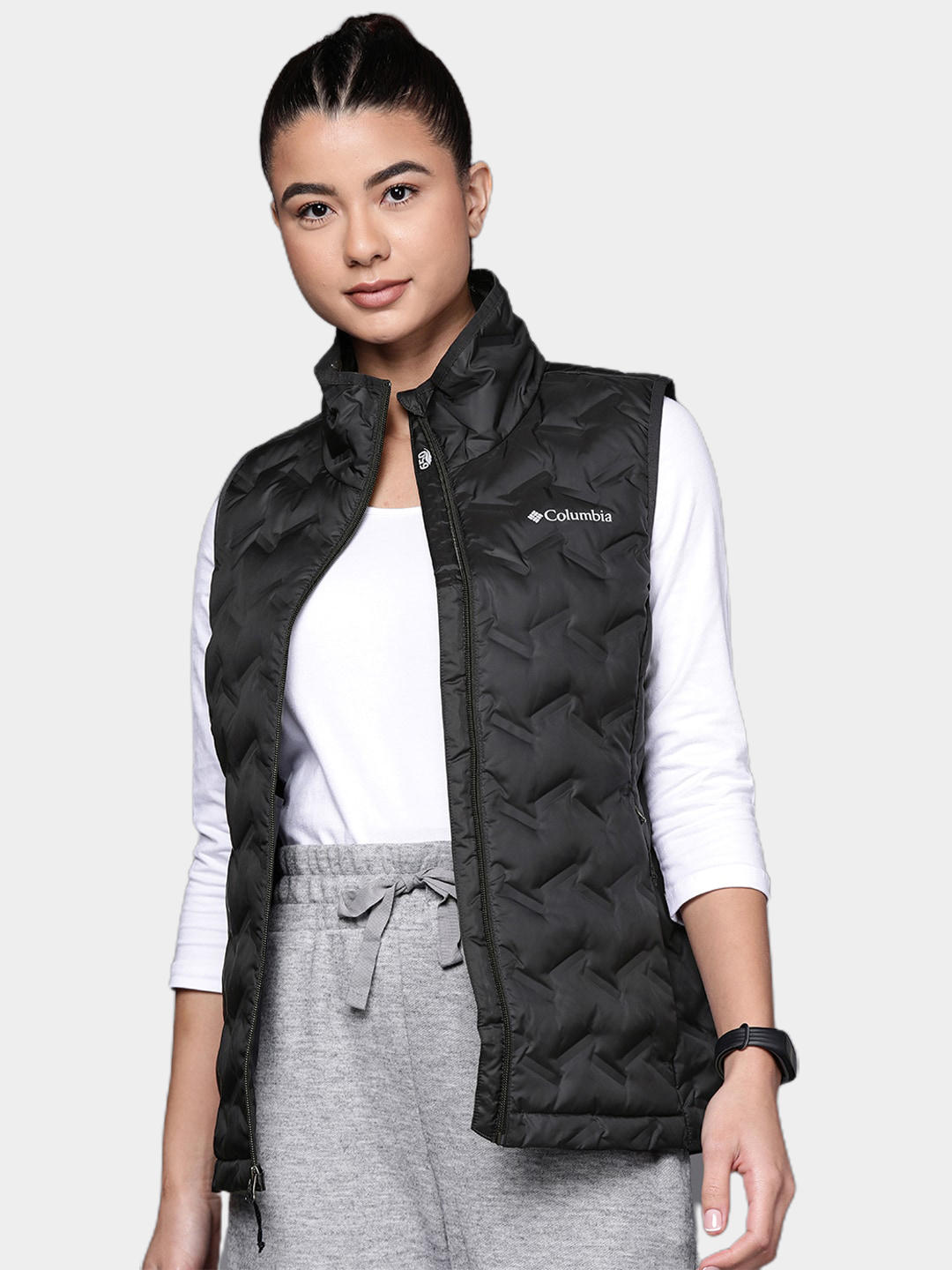 Columbia Women Black Delta Ridge Down Vest