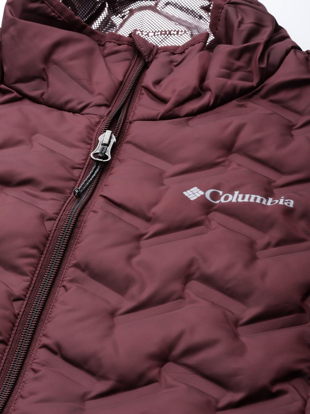 Columbia Women Maroon Delta Ridge Down Vest