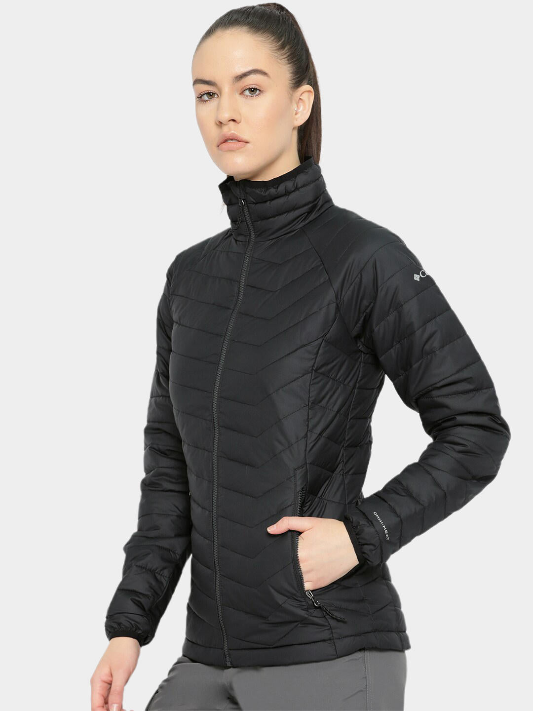Columbia Women Black Powder Lite Jacket