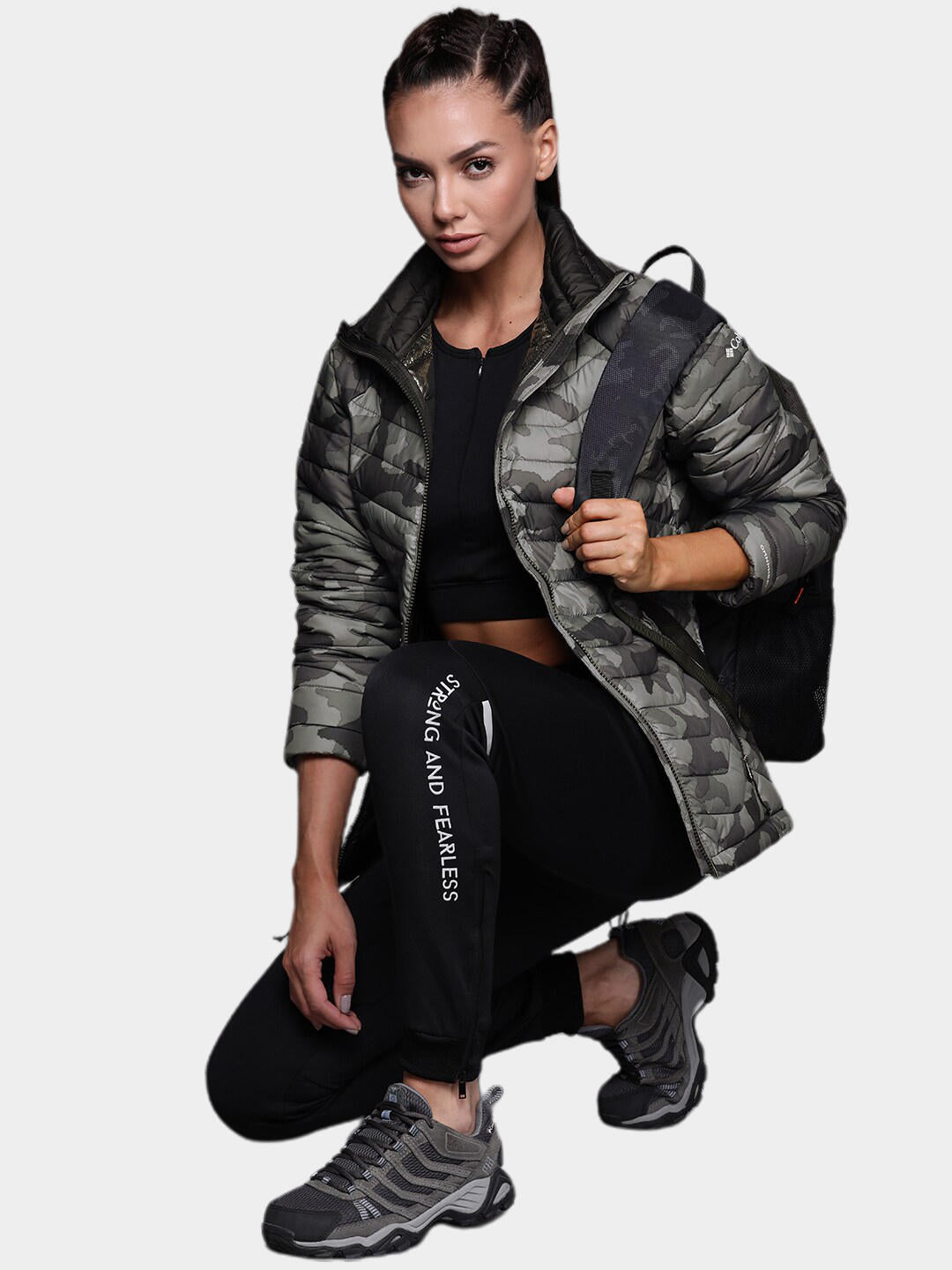 Columbia Women Grey Powder Lite Jacket