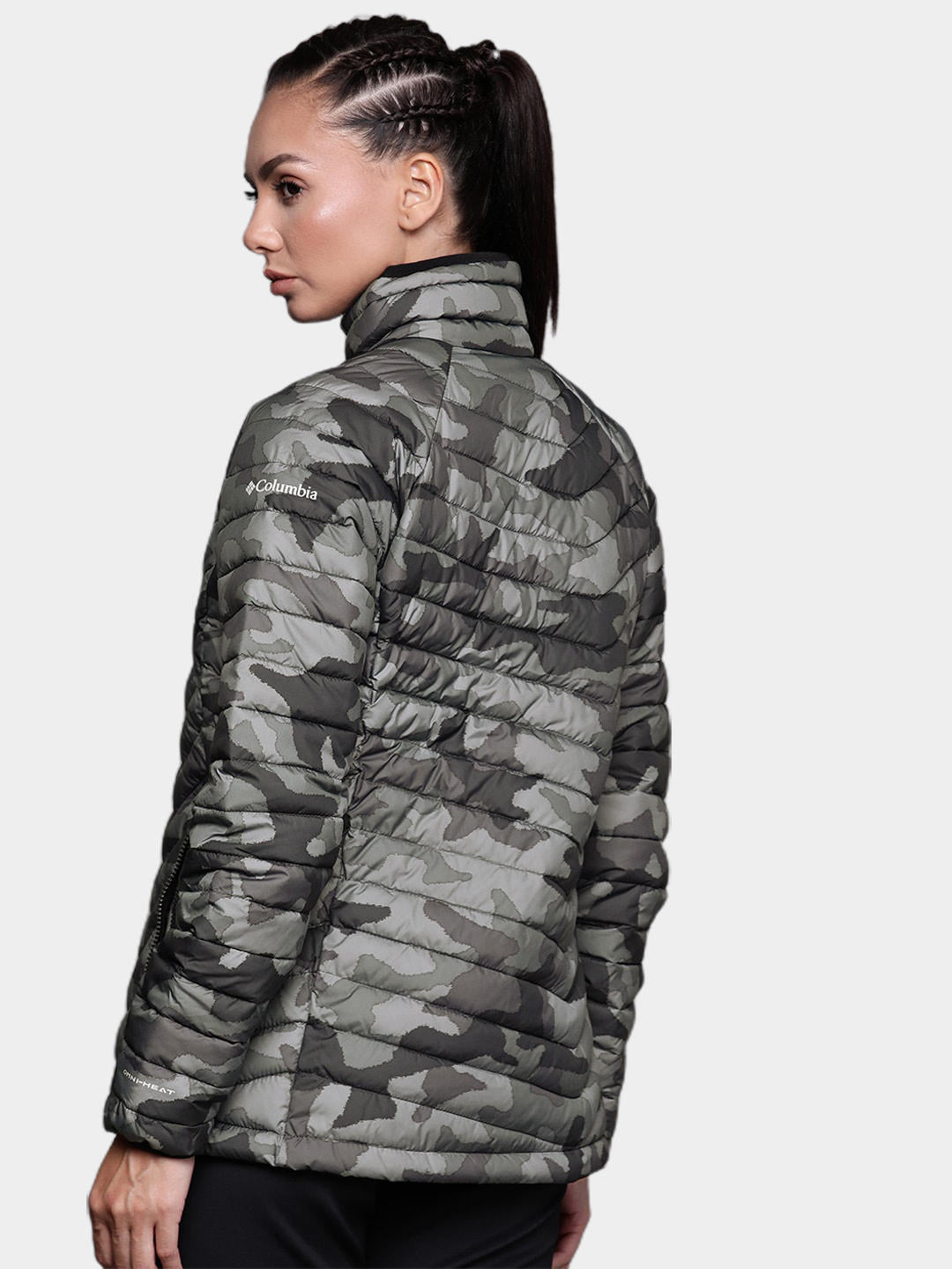 Columbia Women Grey Powder Lite Jacket