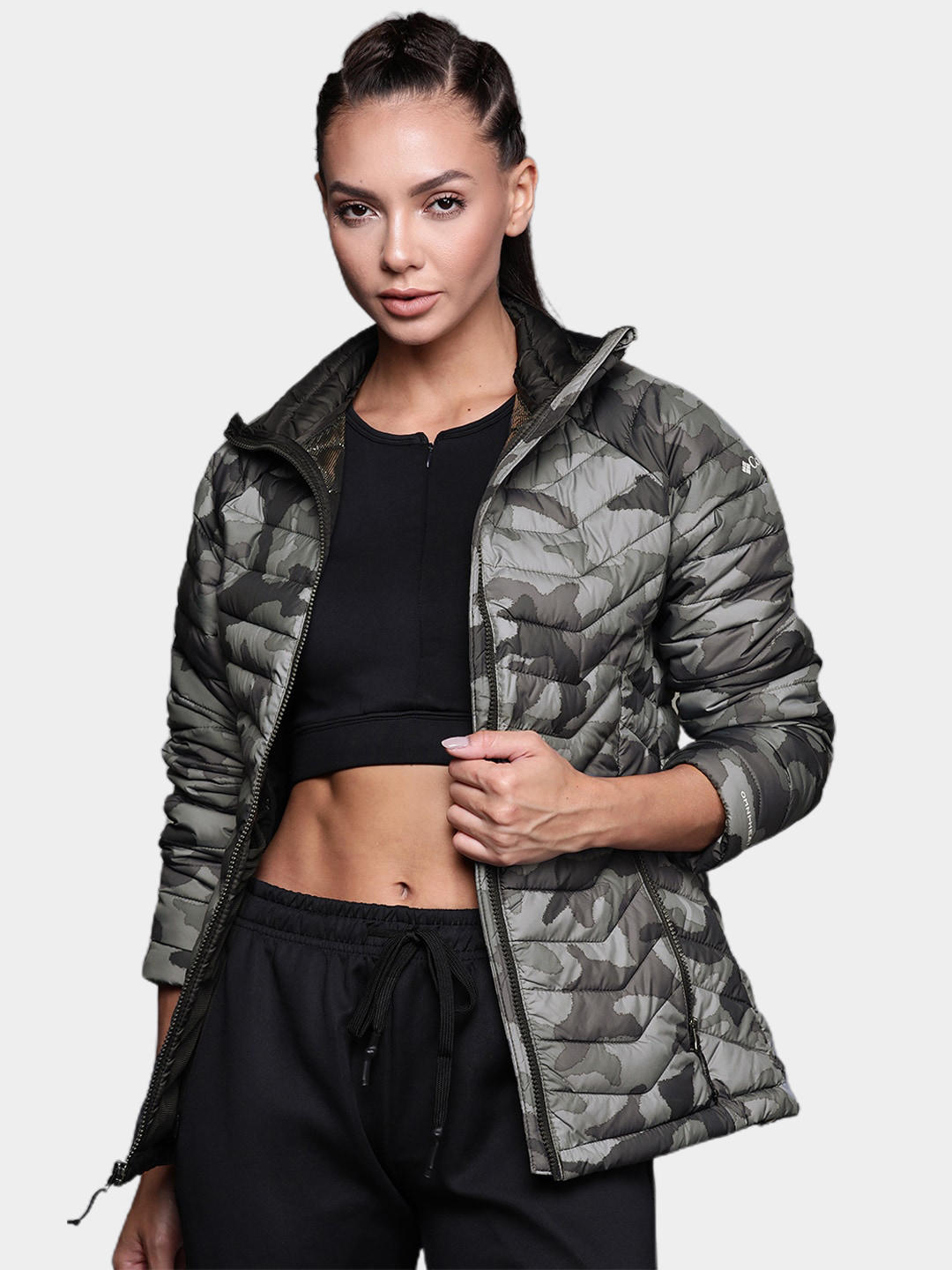 Columbia Women Grey Powder Lite Jacket