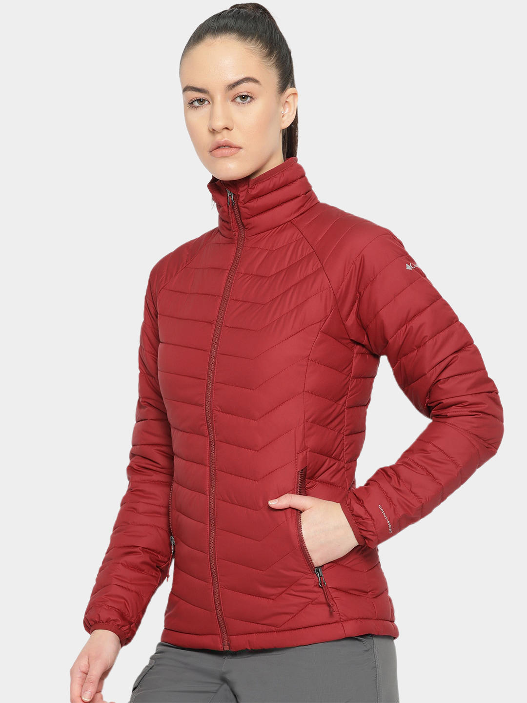 Columbia Women Red Powder Lite Jacket