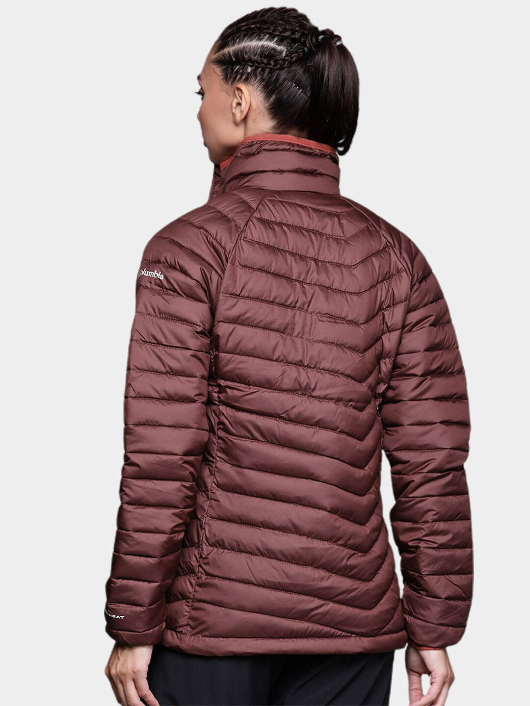 Columbia Women Maroon Powder Lite Jacket