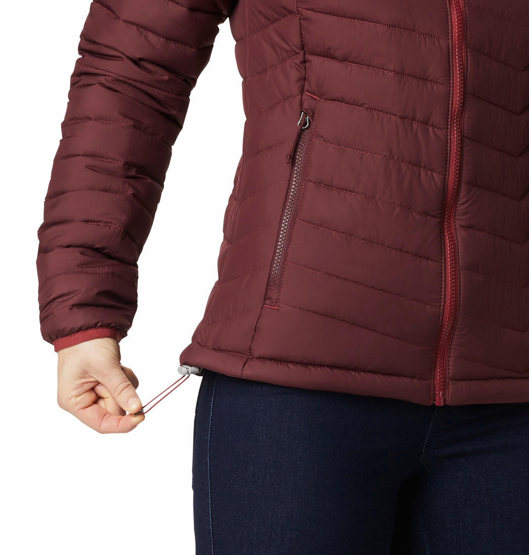 Columbia Women Maroon Powder Lite Jacket