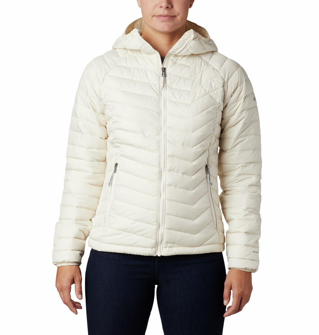 Columbia Women White Powder Lite Hooded Jacket