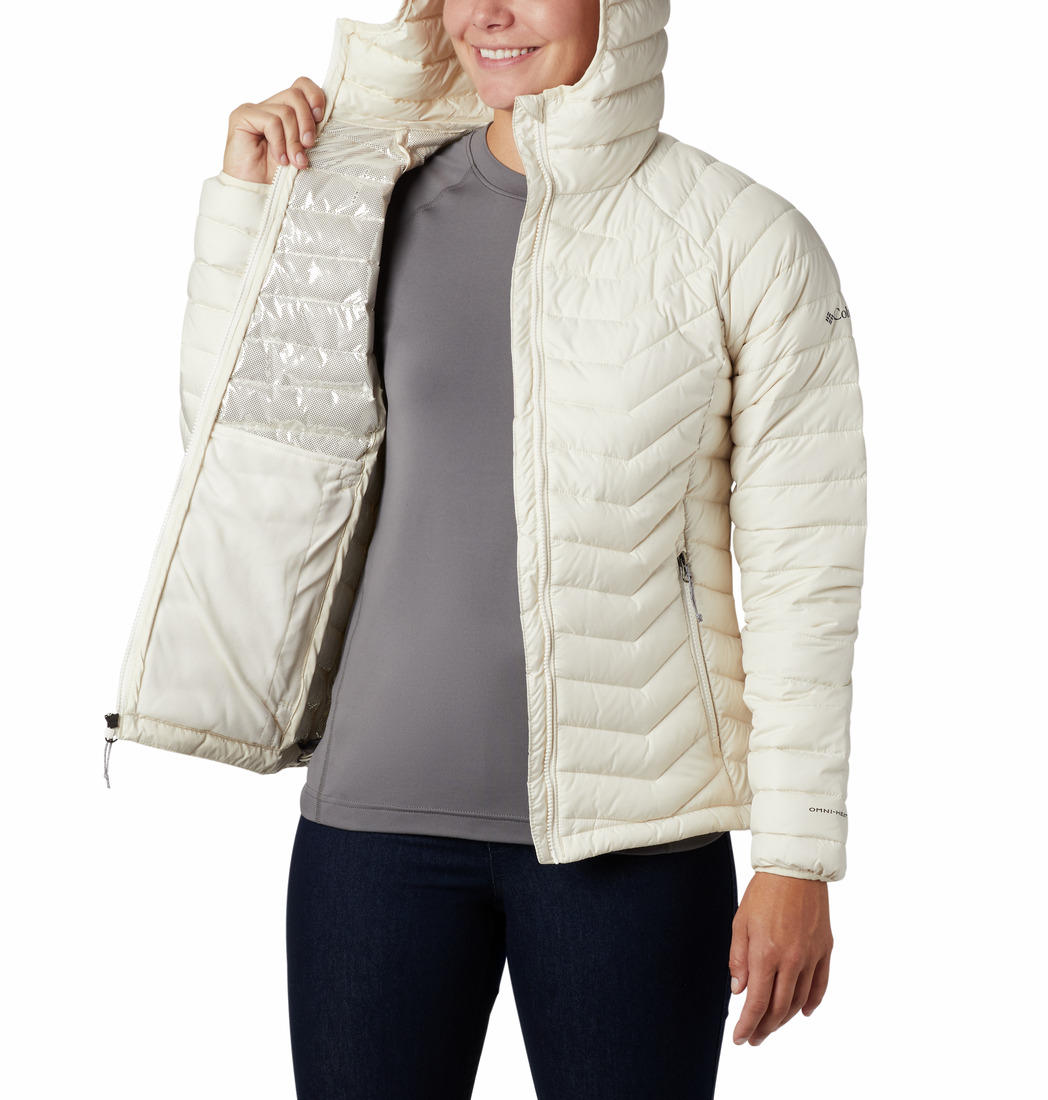 Columbia Women White Powder Lite Hooded Jacket