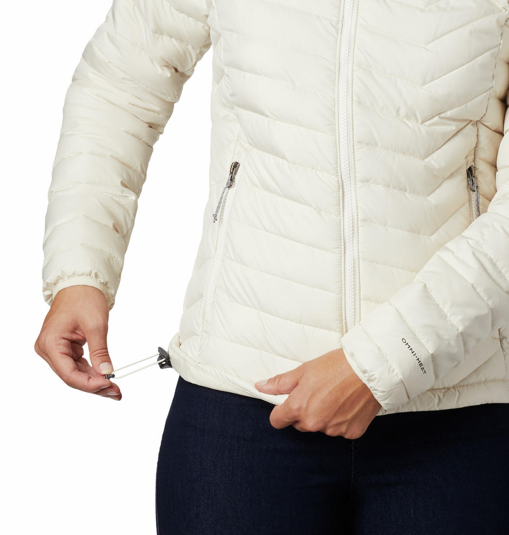 Columbia Women White Powder Lite Hooded Jacket