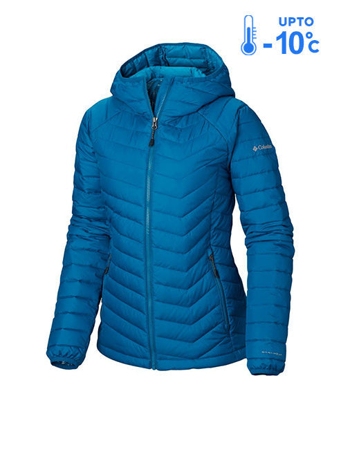 Columbia Women Blue Powder Lite Hooded Jacket