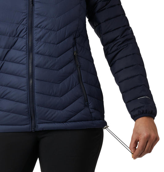 Columbia Women Navy Blue Powder Lite Hooded Jacket