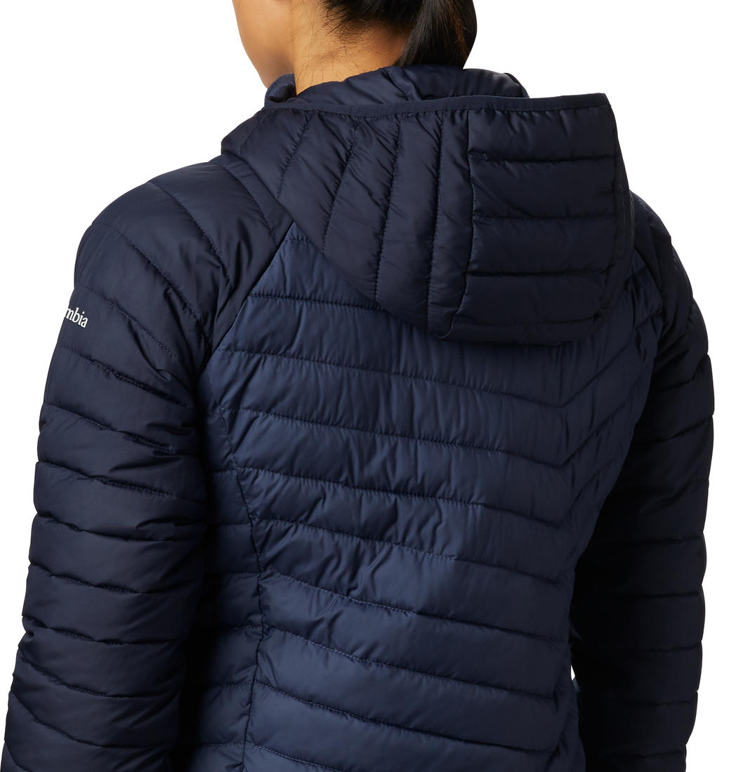 Columbia Women Navy Blue Powder Lite Hooded Jacket