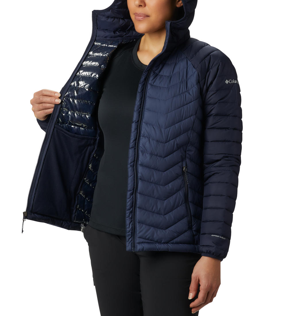 Columbia Women Navy Blue Powder Lite Hooded Jacket