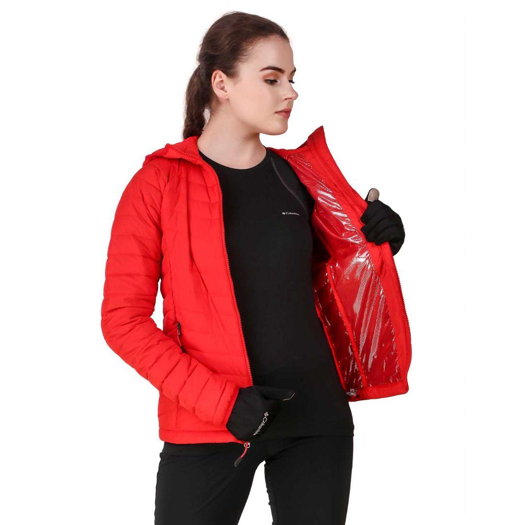 Columbia Women Red Powder Lite Hooded Jacket
