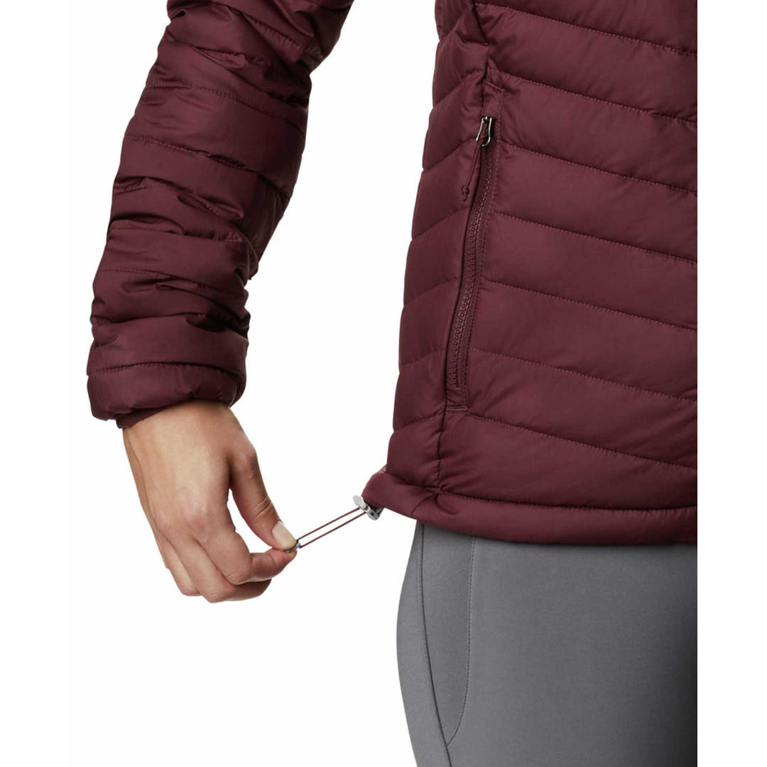 Columbia Women Maroon Powder Lite Hooded Jacket