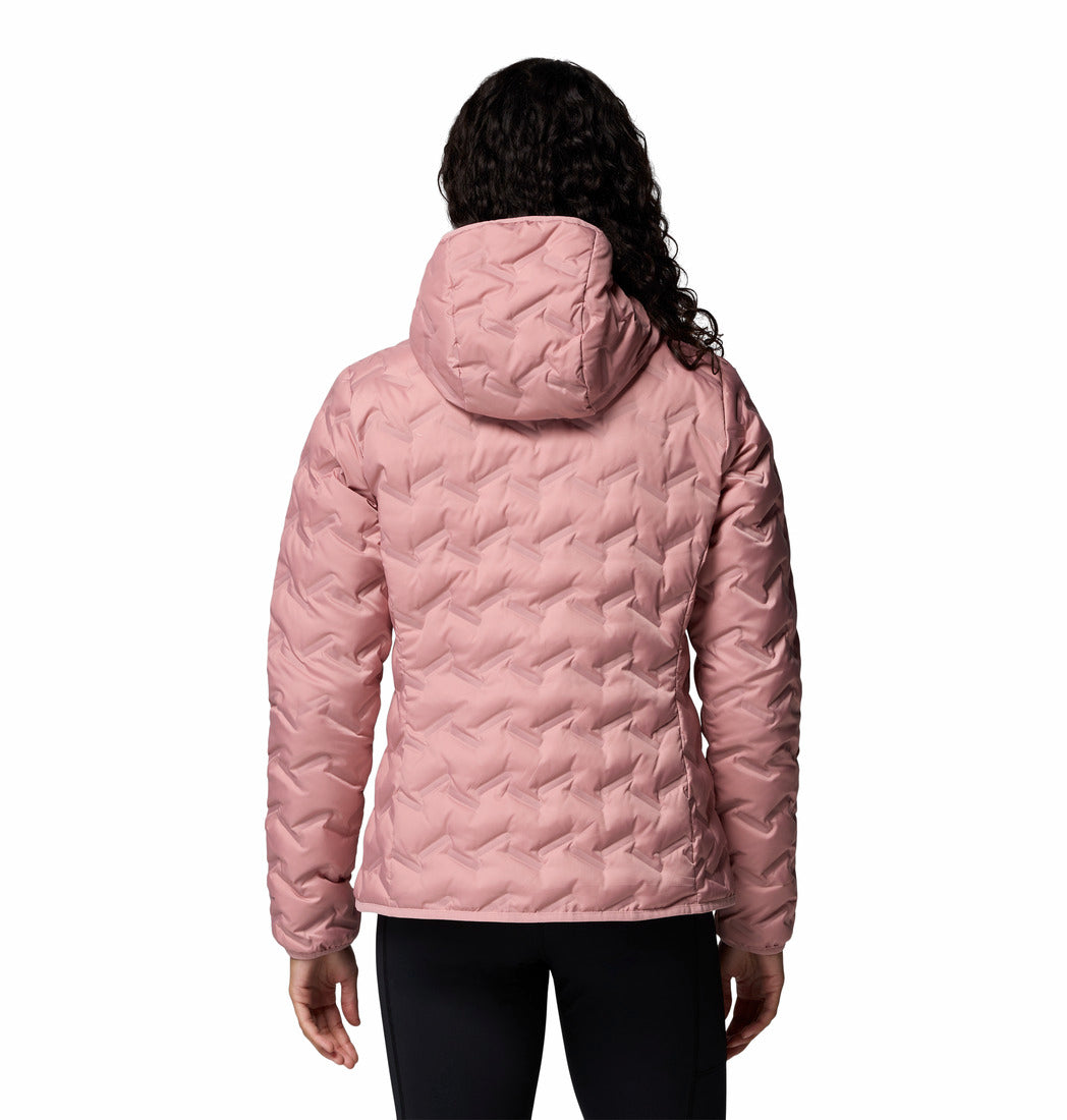 Columbia Women Pink Omni-Heat Reflective Delta Ridge II Hooded Down Jacket (Plus Size)