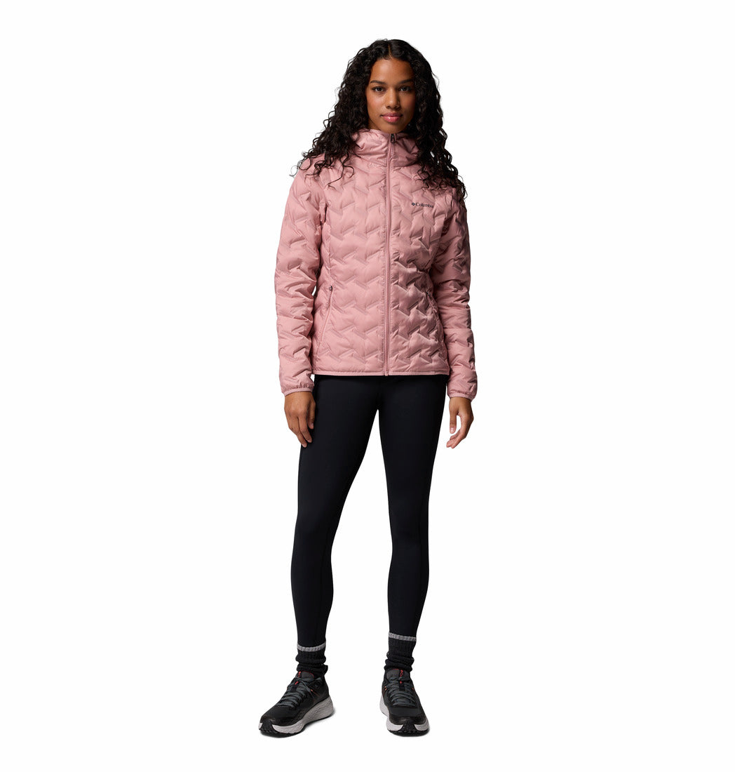 Columbia Women Pink Omni-Heat Reflective Delta Ridge II Hooded Down Jacket (Plus Size)