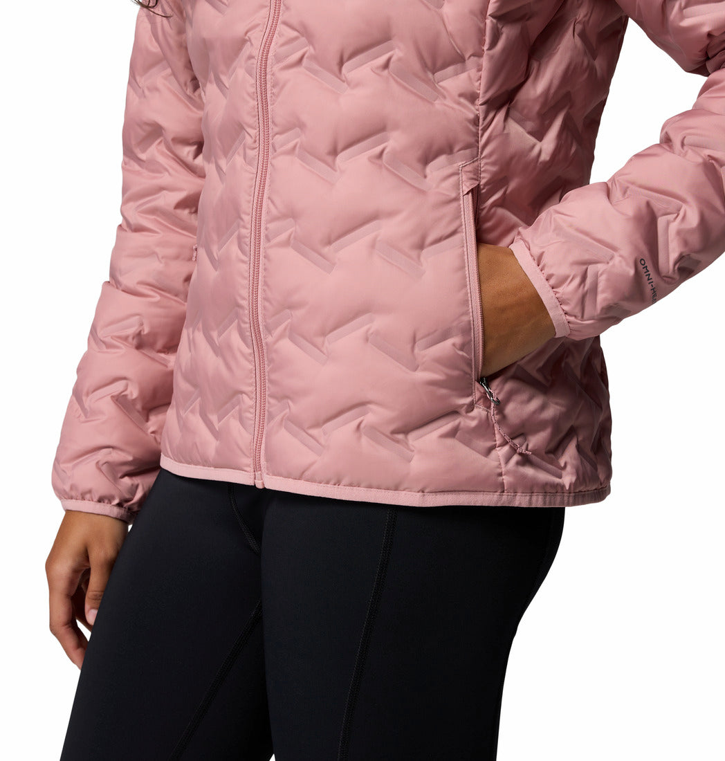 Columbia Women Pink Omni-Heat Reflective Delta Ridge II Hooded Down Jacket (Plus Size)