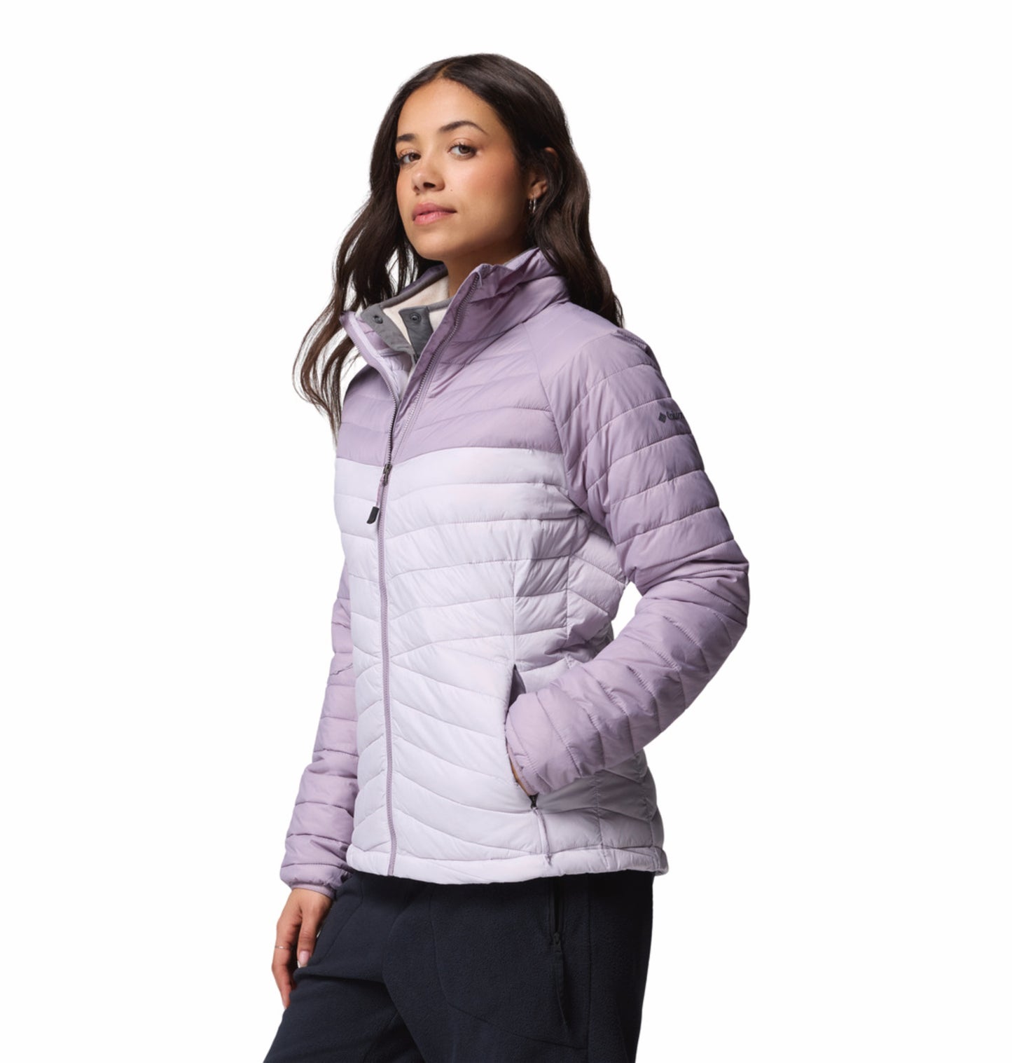 Columbia Women Purple Omni-Shield Powder Pass Down Jacket