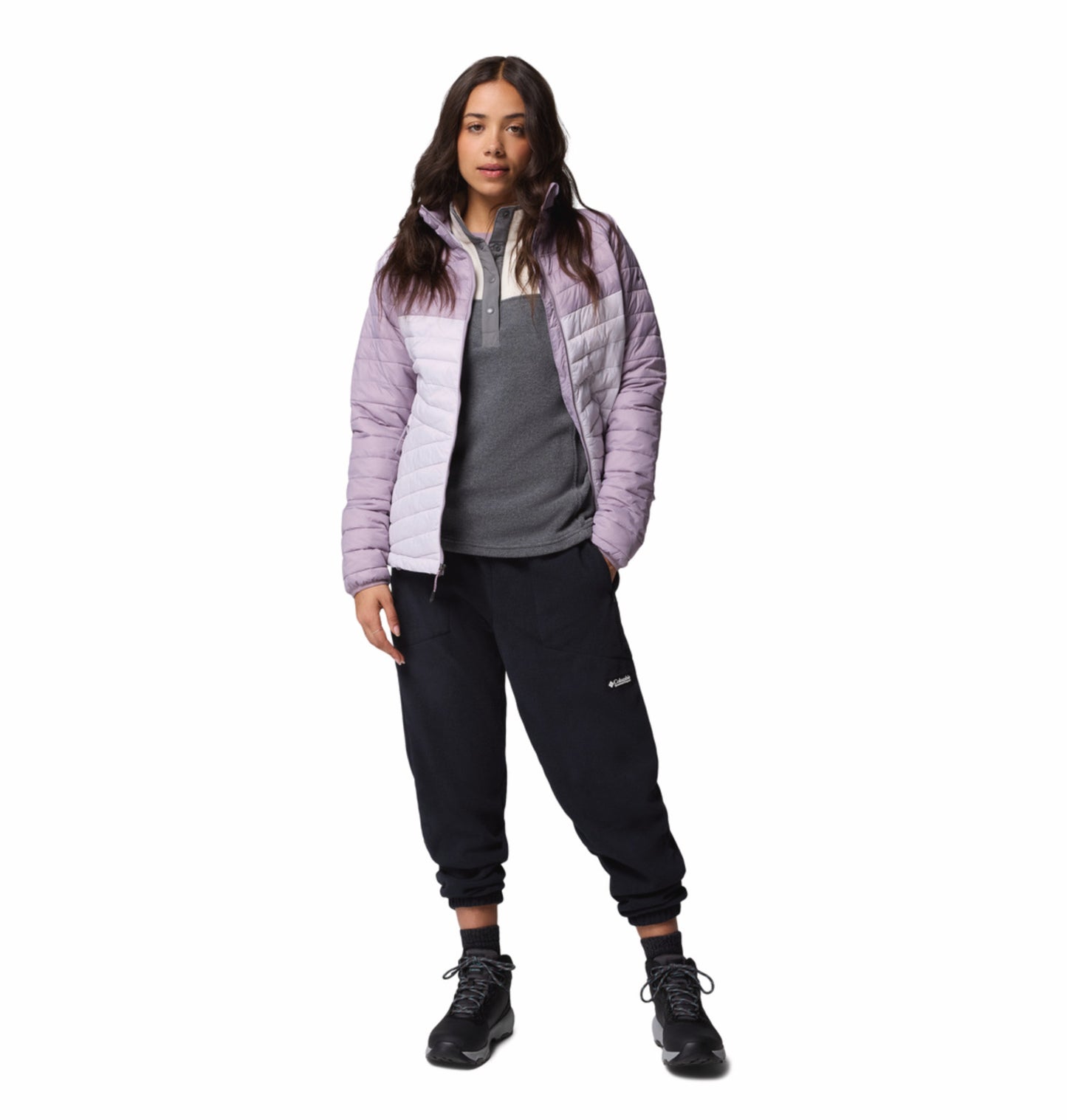 Columbia Women Purple Omni-Shield Powder Pass Down Jacket