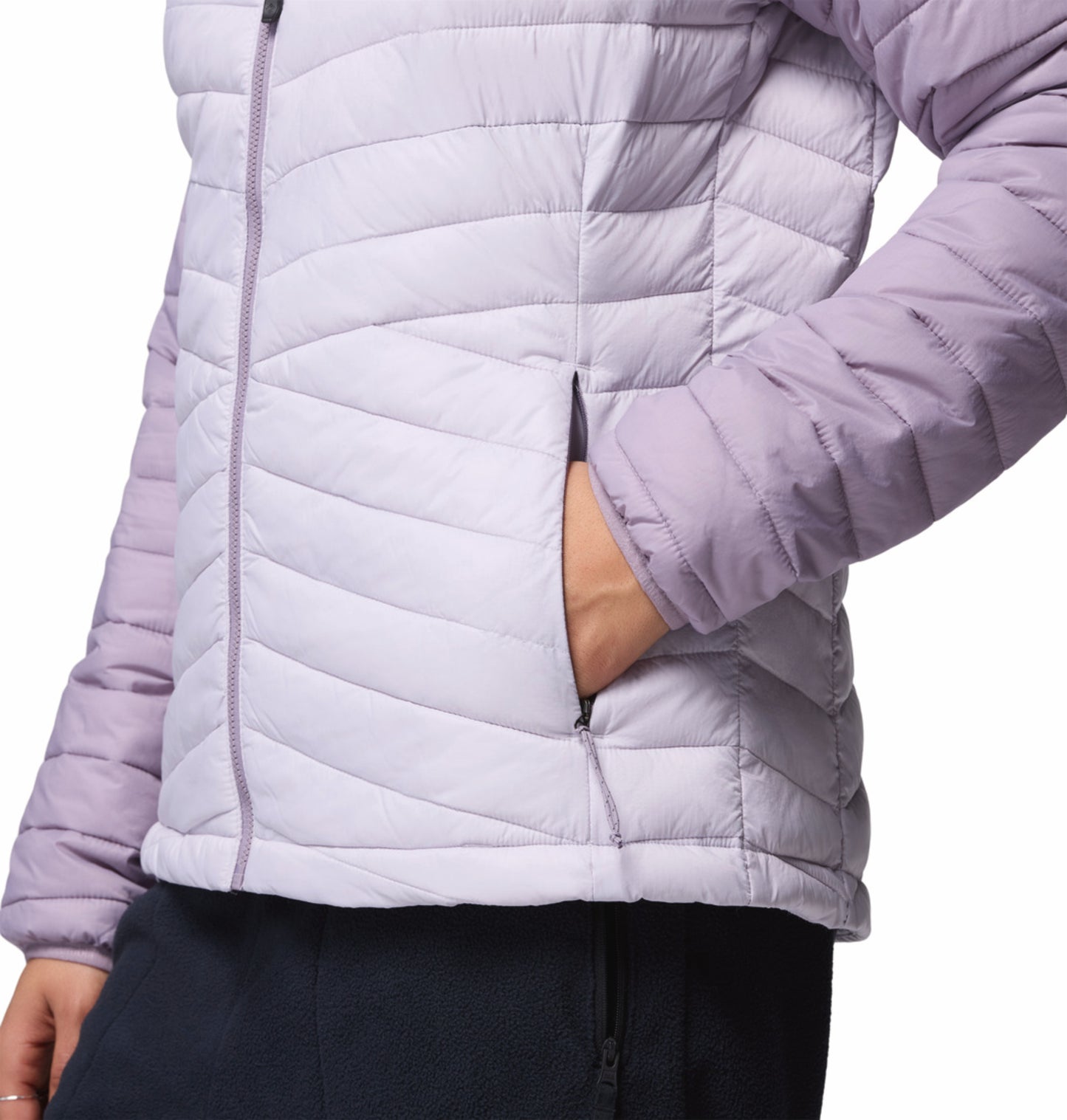Columbia Women Purple Omni-Shield Powder Pass Down Jacket