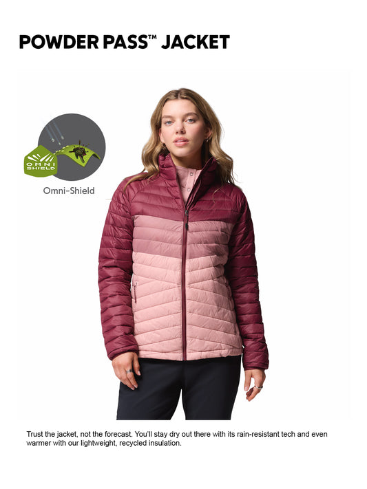 Columbia Women Pink Omni-Shield Powder Pass Down Jacket