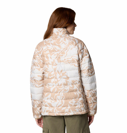 Columbia Womens Brown Powder Lite II Printed Full Zip Jacket